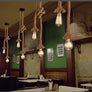 Luminaires suspendus vintage et rétro en corde de chanvre
