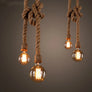 Luminaires suspendus vintage et rétro en corde de chanvre
