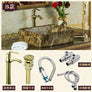 Lavabo en céramique et marbre