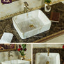 Lavabo en céramique et marbre