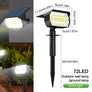 Projecteur solaire LED extérieur 72/68 LED – IP65 – 3 modes d’éclairage