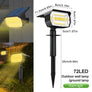 Projecteur solaire LED extérieur 72/68 LED – IP65 – 3 modes d’éclairage