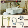 Lavabo en céramique et marbre