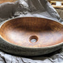 Vasque à poser Ovale – Céramique & Laiton antique