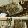 Lavabo en céramique et marbre
