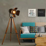 Lampadaire sur pied en bois vintage - L'Atelier Imbert