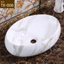 Lavabo en céramique et marbre