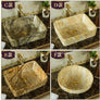 Lavabo en céramique et marbre