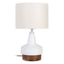 Lampe de bureau 30 x 30 x 52 cm Naturel Bois Blanc Fer - L'Atelier Imbert