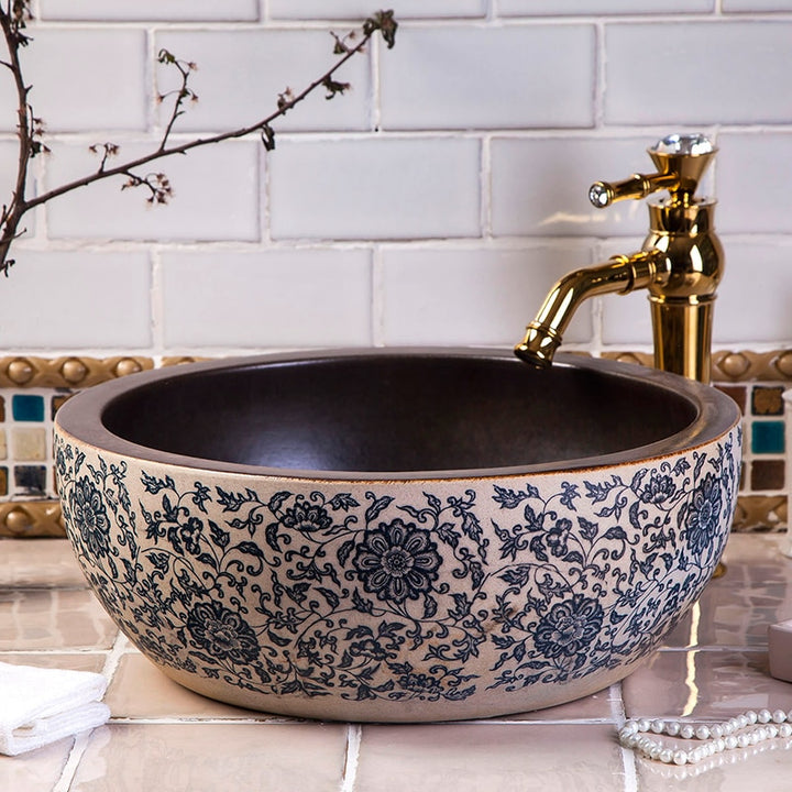Ensemble vasque céramique style romantique - L'Atelier Imbert