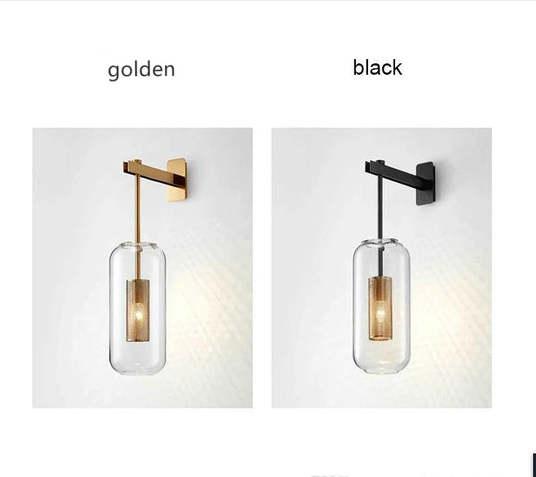 Applique murale LED en verre au design post-moderne