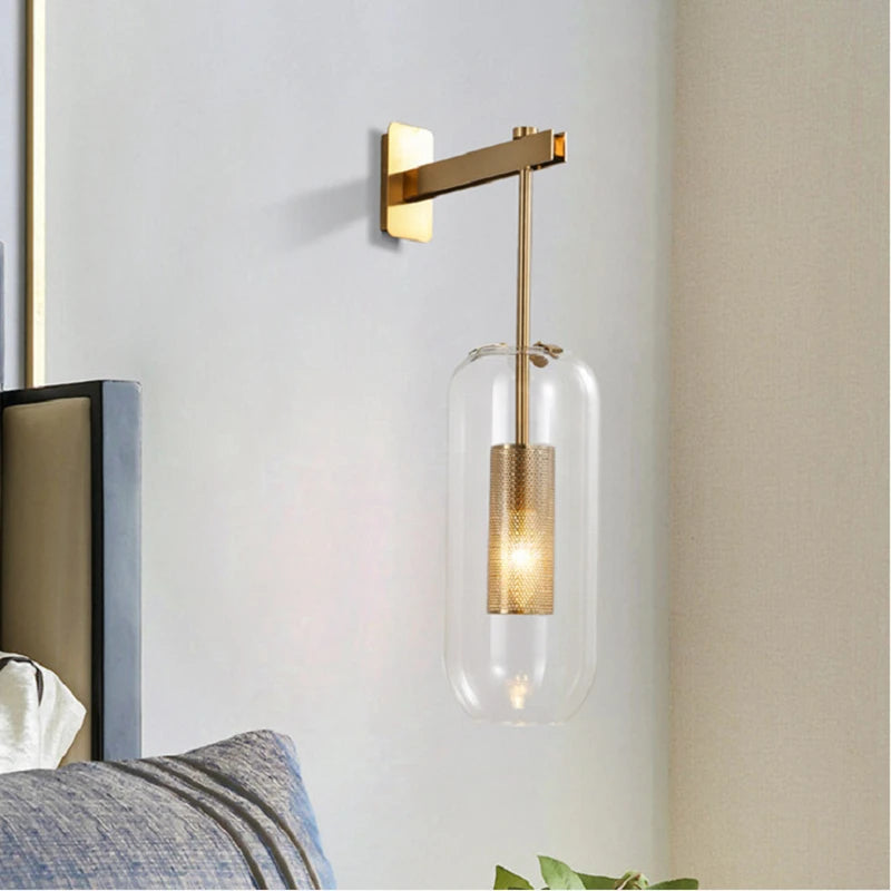 Applique murale LED en verre au design post-moderne