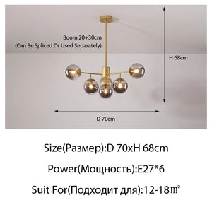 Plafonnier suspendu moderne en verre