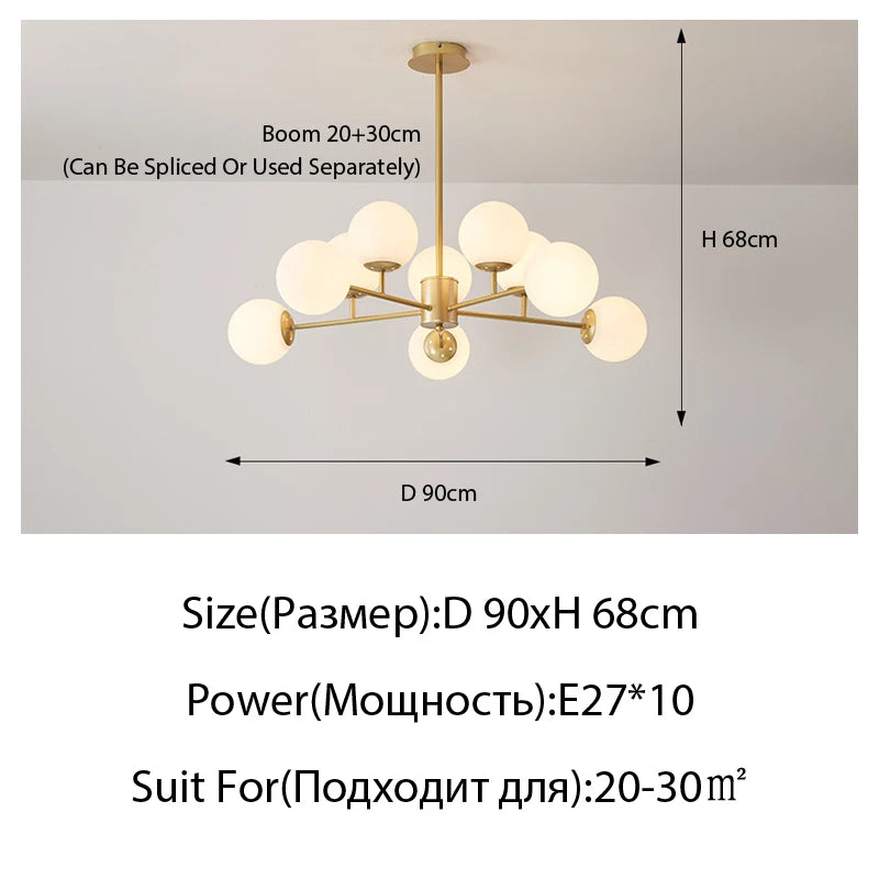 Plafonnier suspendu moderne en verre