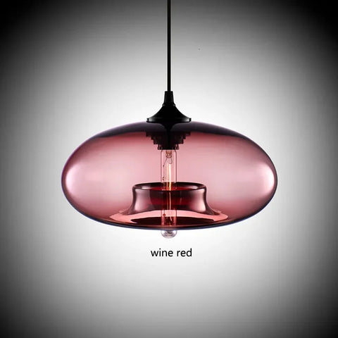 Suspension en verre coloré