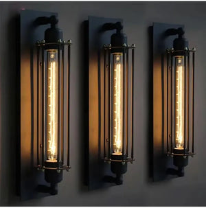 Lampe Murale Vintage Industrielle – Style Loft en Fer Noir - L'Atelier Imbert