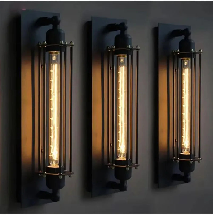 Lampe Murale Vintage Industrielle – Style Loft en Fer Noir - L'Atelier Imbert