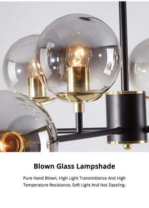 Plafonnier suspendu moderne en verre