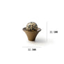Bouton de meuble Minéral – Pierre naturelle & bronze