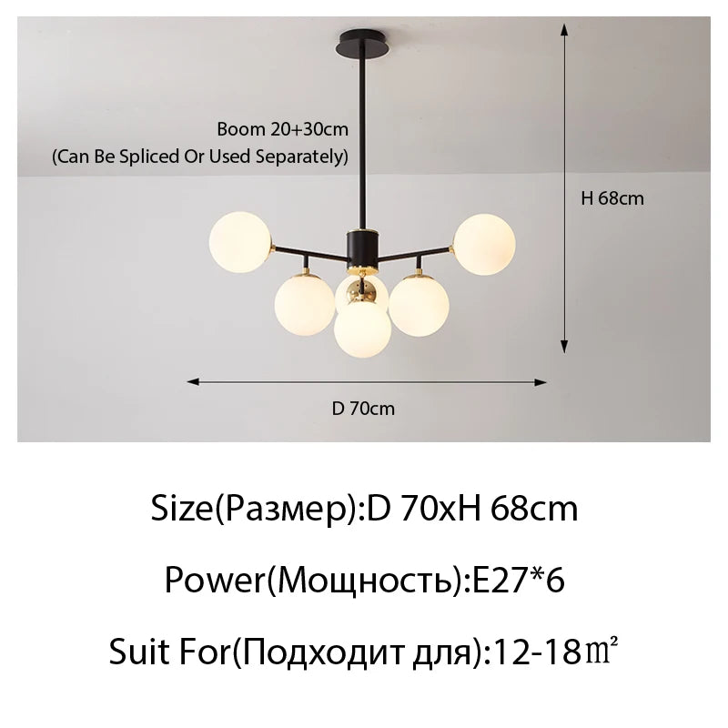 Plafonnier suspendu moderne en verre
