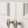 Bouton de meuble Ovale Perlé – Nickel brillant