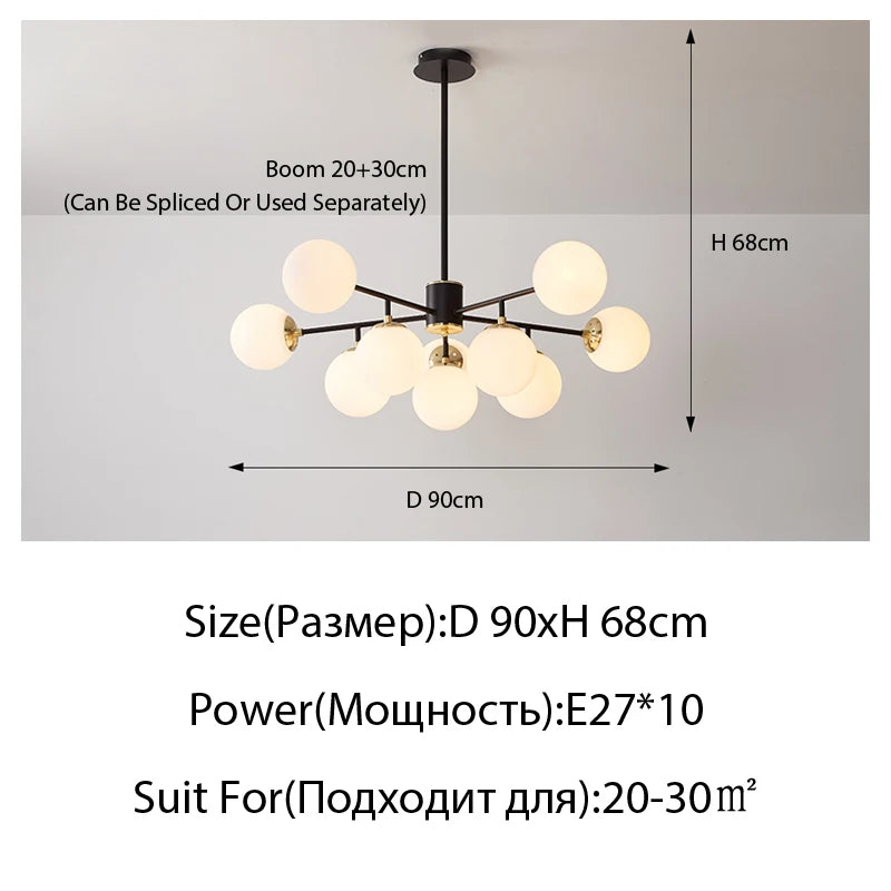 Plafonnier suspendu moderne en verre