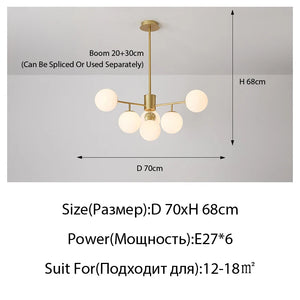 Plafonnier suspendu moderne en verre
