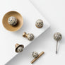 Bouton de meuble Minéral – Pierre naturelle & bronze
