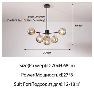 Plafonnier suspendu moderne en verre