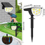 Projecteur solaire LED extérieur 72/68 LED – IP65 – 3 modes d’éclairage
