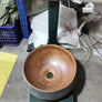 Vasque à poser Ovale – Céramique & Laiton antique