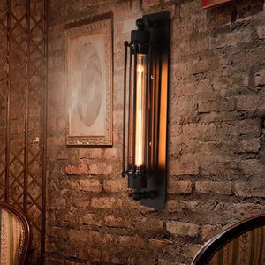 Lampe Murale Vintage Industrielle – Style Loft en Fer Noir - L'Atelier Imbert