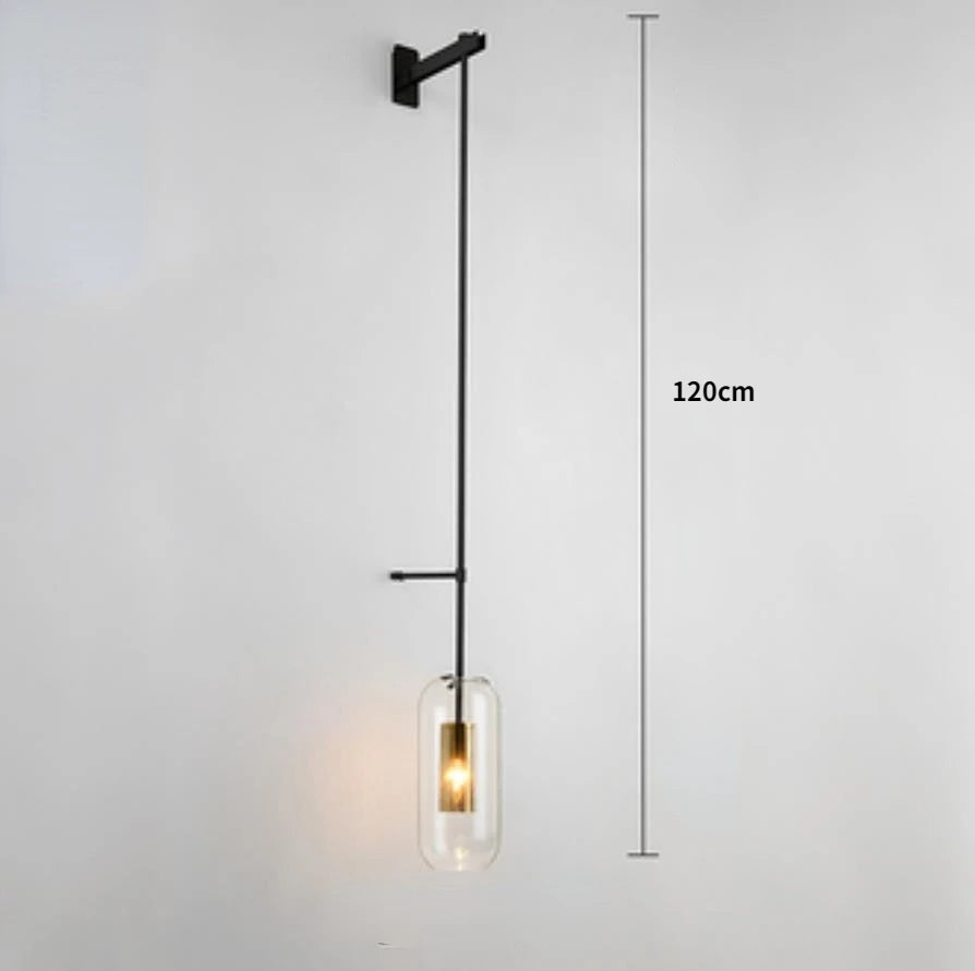 Applique murale LED en verre au design post-moderne