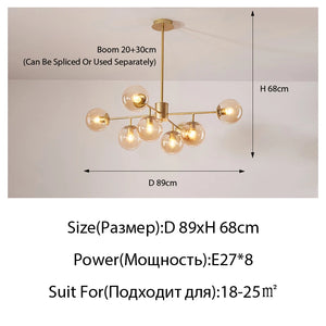 Plafonnier suspendu moderne en verre