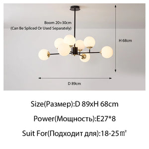 Plafonnier suspendu moderne en verre