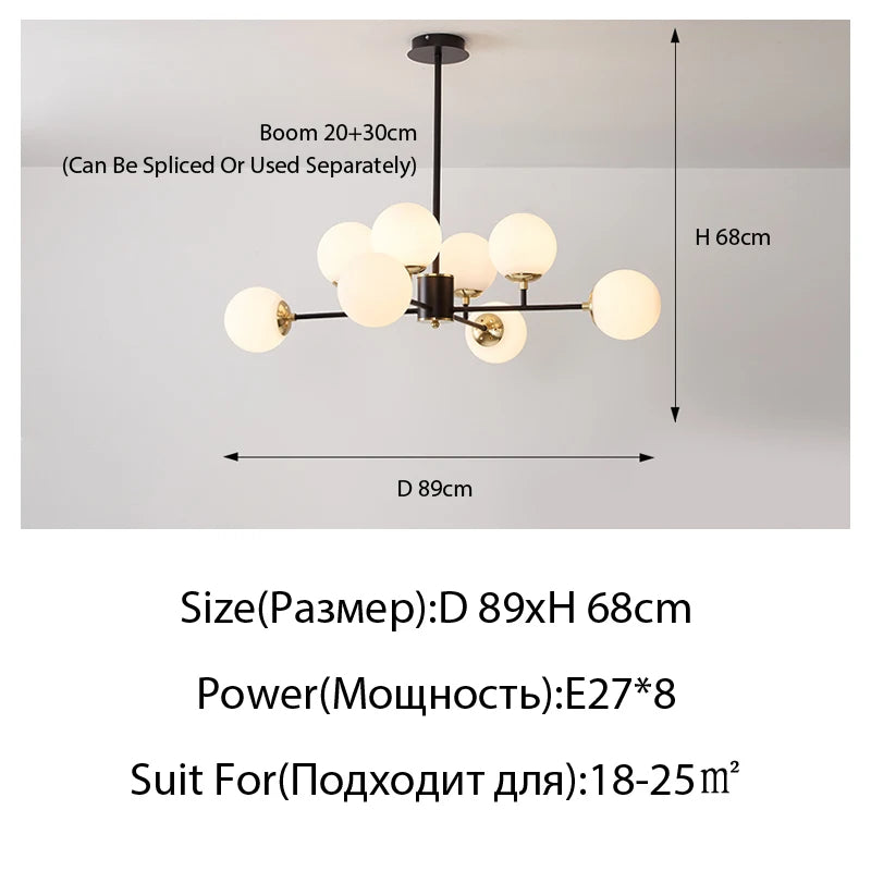 Plafonnier suspendu moderne en verre