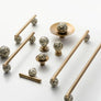 Bouton de meuble Minéral – Pierre naturelle & bronze