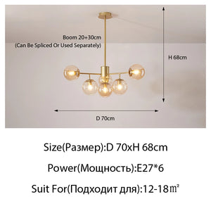 Plafonnier suspendu moderne en verre