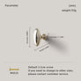 Bouton de meuble Ovale Perlé – Nickel brillant