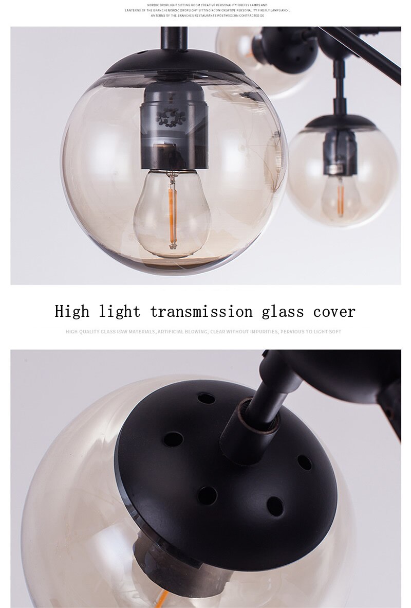 Lustre Retro boulle de verre LED - L'Atelier Imbert
