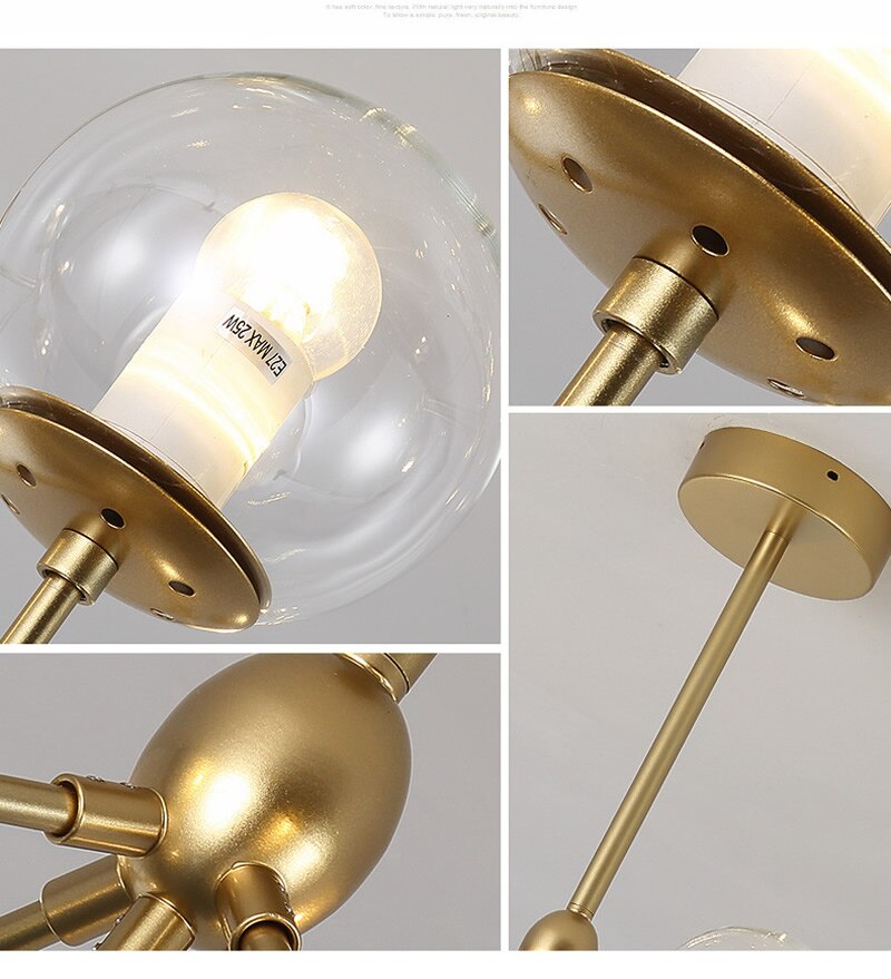 Lustre Retro boulle de verre LED - L'Atelier Imbert