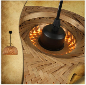 Lampe suspendue en bambou tissé à la main - L'Atelier Imbert
