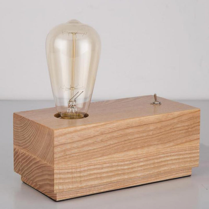 Lampe en bois Vintage Industrielle - L'Atelier Imbert